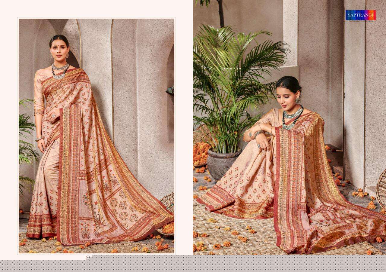 SAPTRANGI 1701 SERIES BY SAPTRANGI 1701 TO 1710 SERIES INDIAN TRADITIONAL WEAR COLLECTION BEAUTIFUL STYLISH FANCY COLORFUL PARTY WEAR & OCCASIONAL WEAR BANARASI SILK DIGITAL PRINTED SAREES AT WHOLESALE PRICE